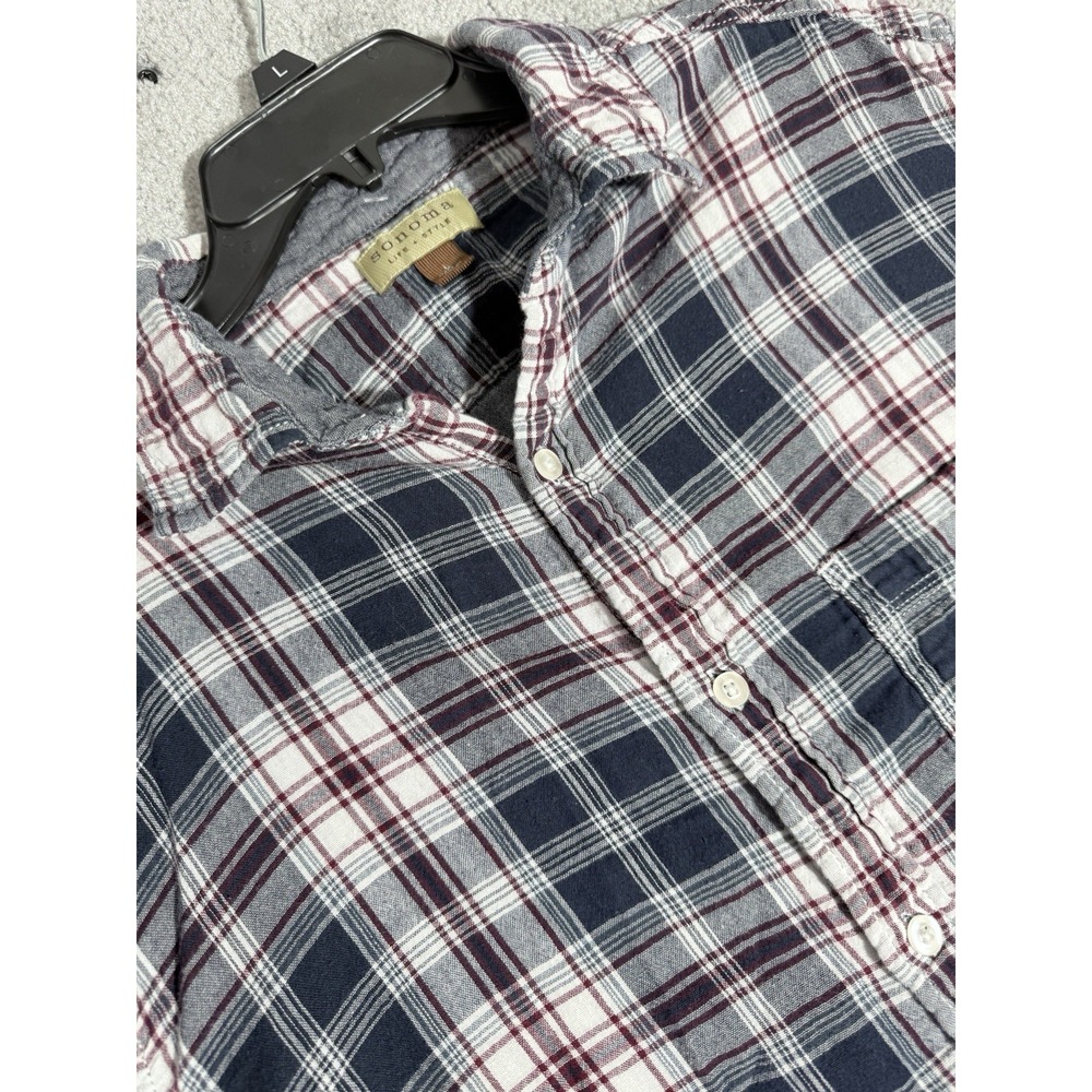 Sonoma Large Cotton‎ Plaid Men's Shirt
